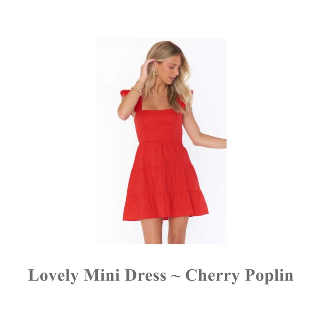 Lovely Mini Dress ~ Cherry Poplin
